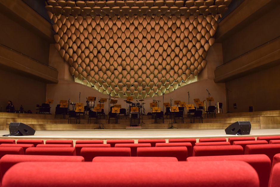 The Main Hall, ready for a performance